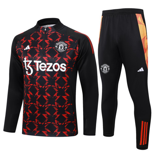 24-25 Man Utd High Quality Half Pull Tracksuit