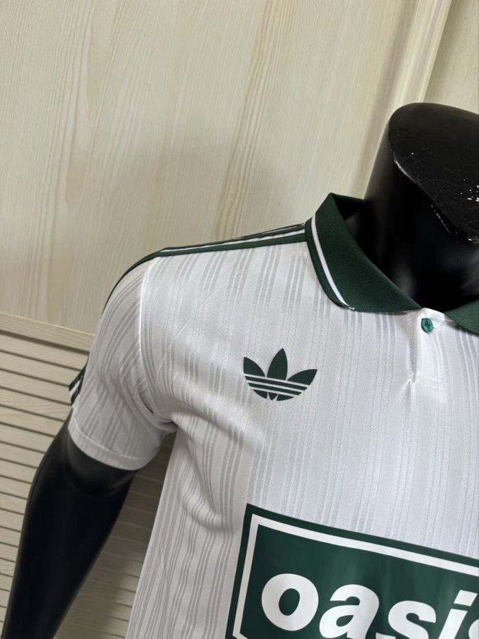 2025 AD Oasis Joint Edition #25 Green White Player Version Polo Short Sleeve