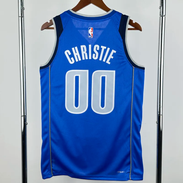 22-23 Dallas Mavericks CHRISTIE #00 Blue Top Quality Hot Pressing NBA Jersey(V领)