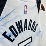 24-25 Timberwolves EDWARDS #5 White City Edition Top Quality Hot Pressing NBA Jersey