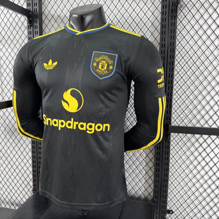 25-26 Man Utd Third Long Sleeve Player Version Soccer Jersey