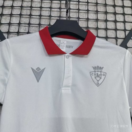 25-26 Osasuna White Polo Short Sleeve
