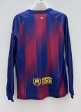 25-26 BAR Home Long Sleeve Fans Soccer Jersey