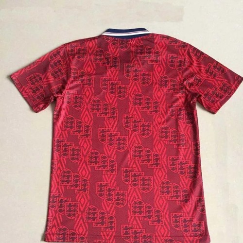 1994 England Away Red Retro Soccer Jersey