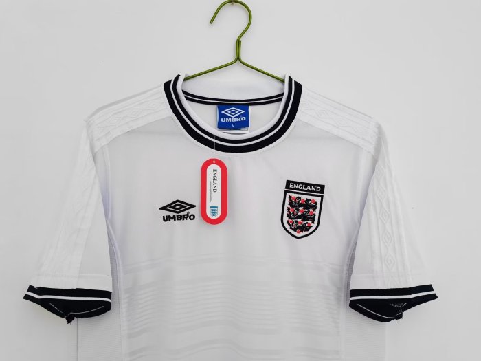 1999-2001 England Home Retro Soccer Jersey