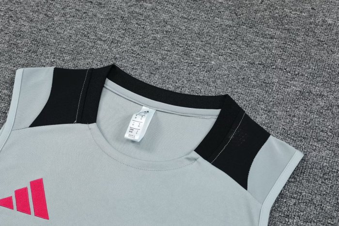 2024 AD Gray Tank Top And Shorts Suit