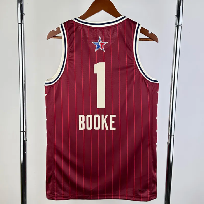 23-24 ALL-STAR BOOKE #1 Red Top Quality Hot Pressing NBA Jersey