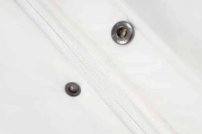 24-25 Sao Paulo White Hooded Windbreaker Fabric Cotton Coat