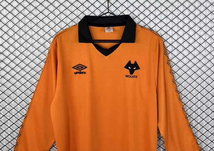 1980-1981 Wolves Home Long Sleeve Retro Soccer Jersey