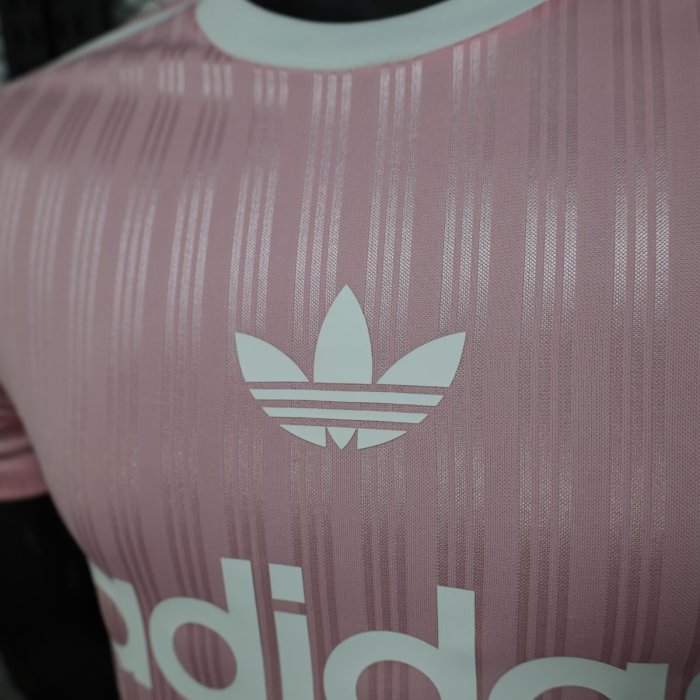 2025 AD Casual Light Pink Player Version Training shirts *三叶草