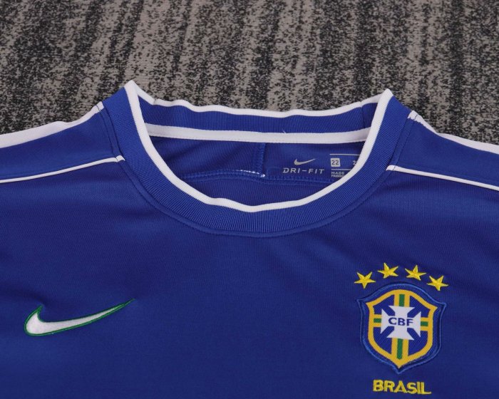 1998 Brazil Away Retro Kids Soccer Jersey