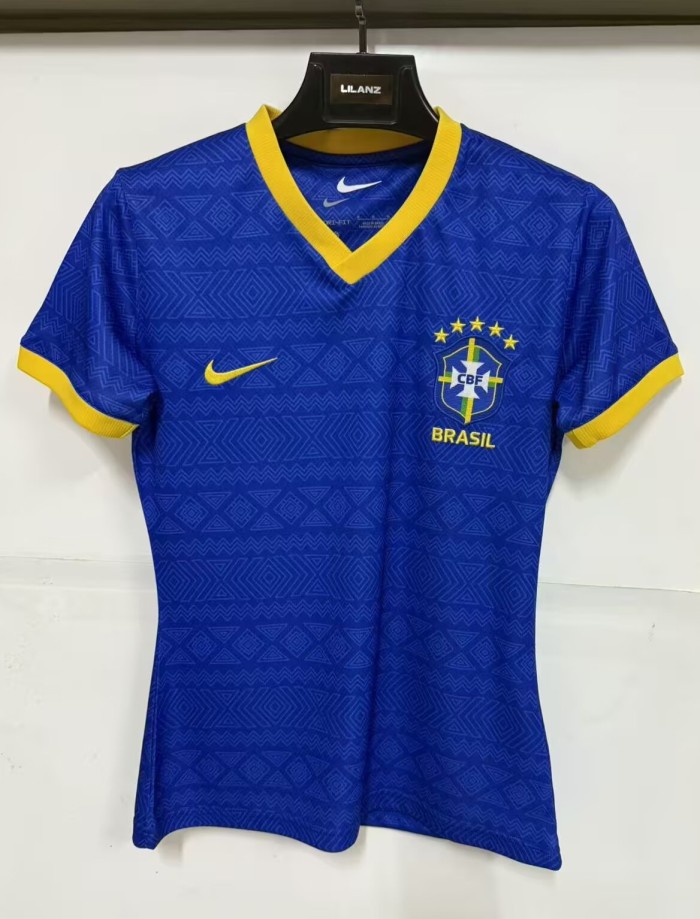 26-27 Brazil Blue Special Edition Women Fans Soccer Jersey (女)