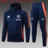 24-25 Man Utd High Quality Kids Hoodie Jacket Tracksuit