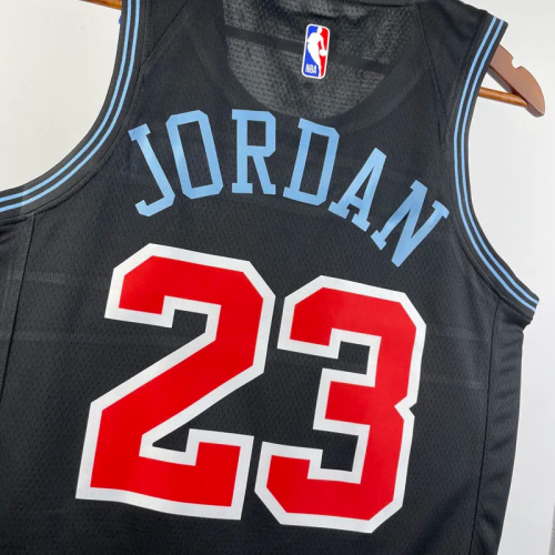 2019 BULLS JORDAN #23 Black City Edition Top Quality Hot Pressing NBA Retro Jersey