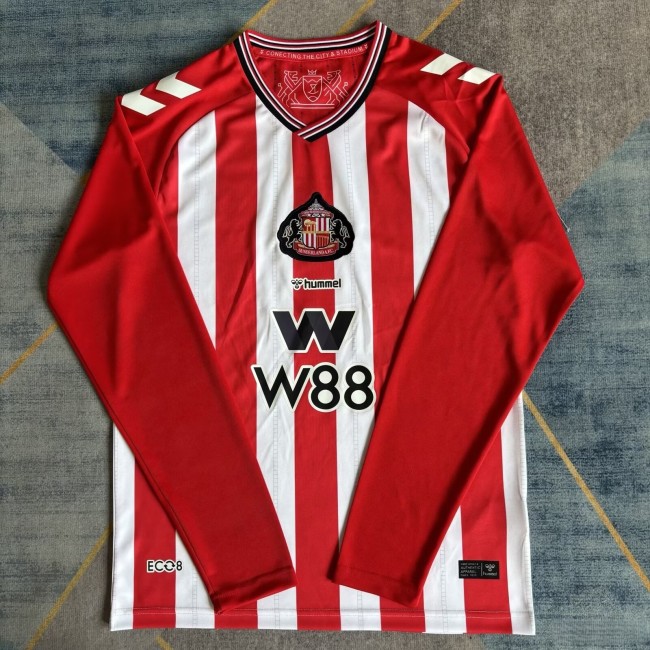25-26 Sunderland Home Long Sleeve Soccer Jersey (长袖)