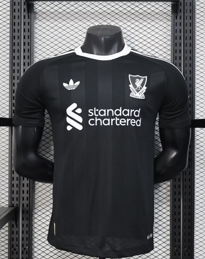 25-26 LIV Black Goalkeeper Player Version Soccer Jersey*尺码偏小