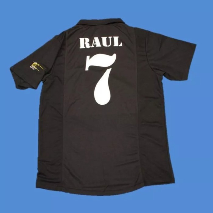 2002 RMA Centenary Away Black Retro Soccer Jersey