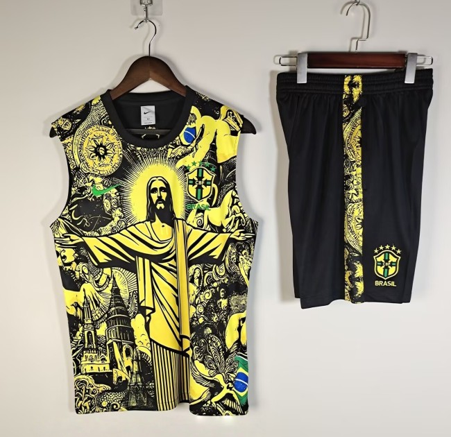 25-26 Brazil High Quality Kids Tank Top And Shorts Suit