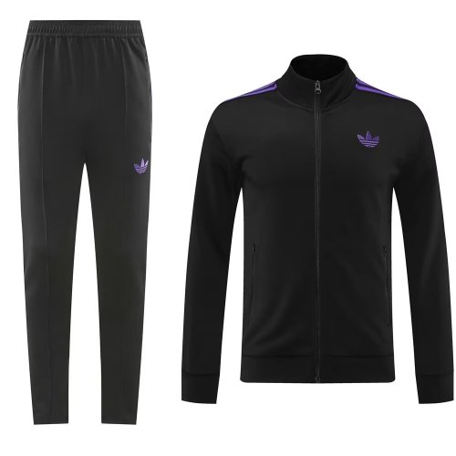2024 AD Black Jacket Tracksuit