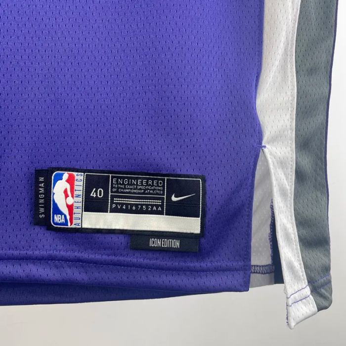 23-24 KINGS FOX #5 Purple Away Top Quality Hot Pressing NBA Jersey(V领）