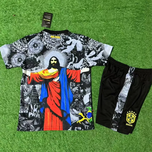 25-26 Brazil Special Edition Kids Soccer Jersey (红衣灰)