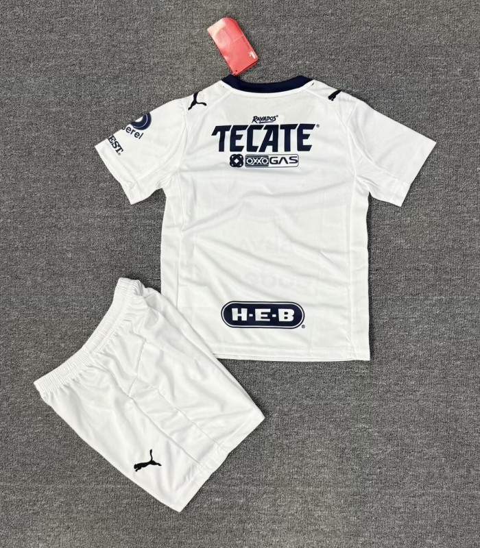 25-26 Monterrey Away Kids Soccer Jersey 1:1 Thai Quality