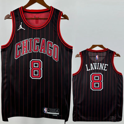 25-26 BULLS LAVINE #8 Black Top Quality Hot Pressing NBA Jersey (Trapeze Edition) 飞人版