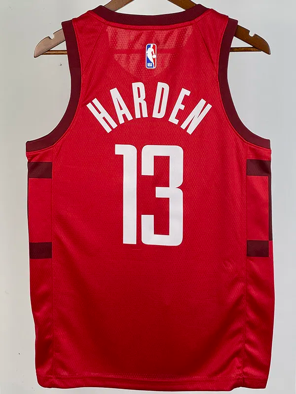 2018-19 ROCKETS HARDEN #13 Red Retro Top Quality Hot Pressing NBA Jersey