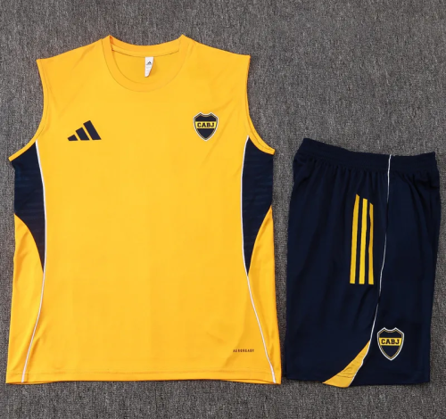 25-26 Boca Juniors High Quality Tank Top And Shorts Suit