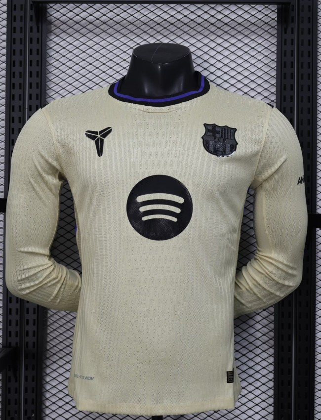 25-26 BAR Away Long Sleeve Player Version Soccer Jersey (长袖球员)