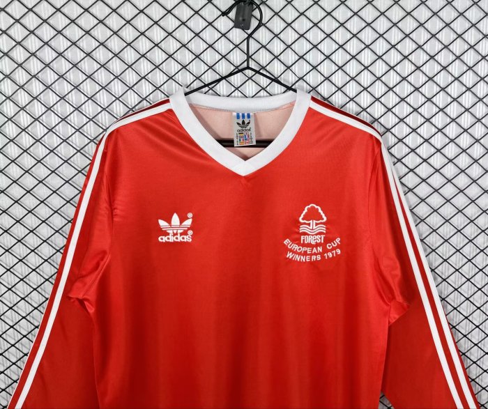 1977-1980 Nottingham Home Long Sleeve Retro Soccer Jersey