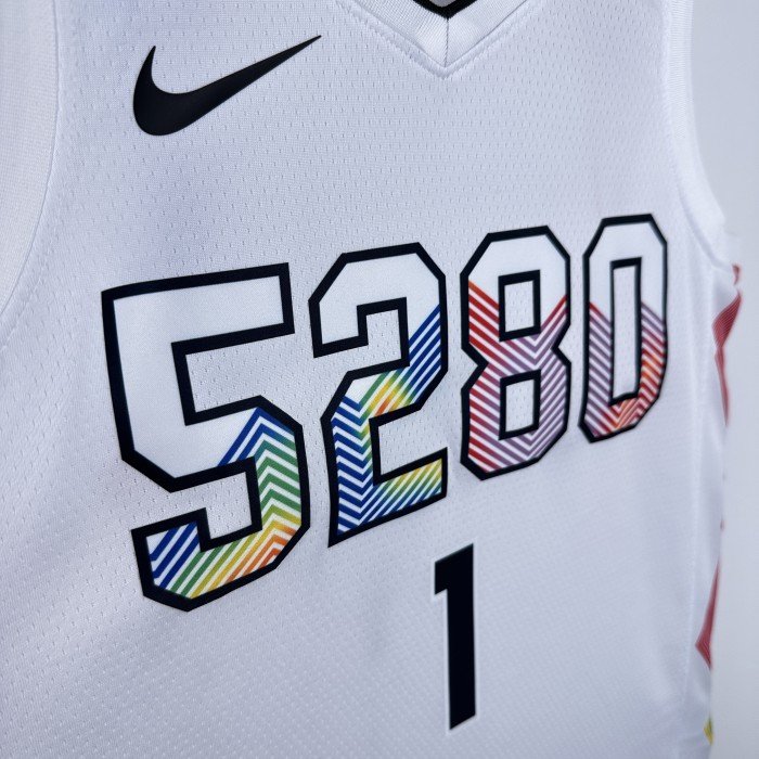 24-25 Nuggets PORTERJR. #1 White City Edition Top Quality Hot Pressing NBA Jersey