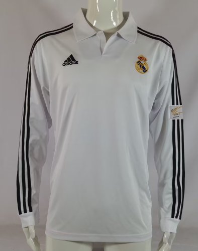 2001-2002 RMA Home Long Sleeve Retro Soccer Jersey