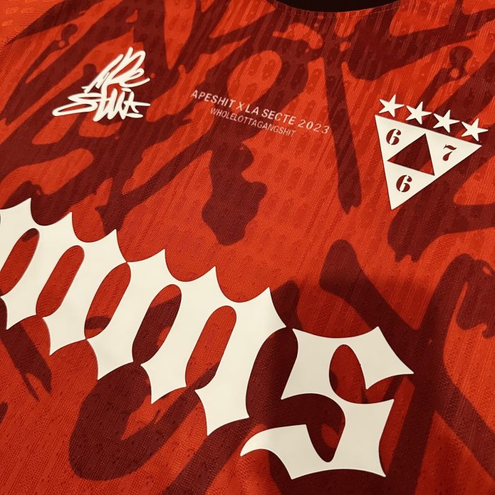 25-26 PSG Red Co-Signed Version Player Version Soccer Jersey