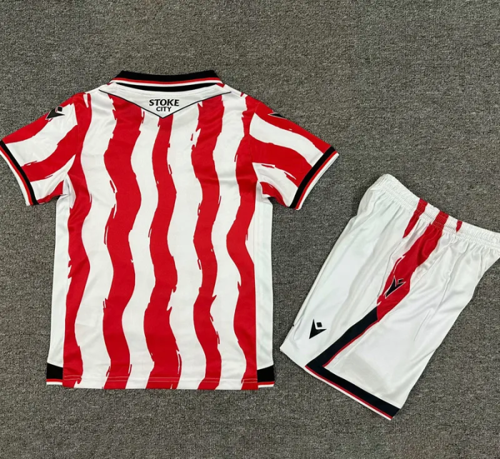 25-26 Stoke City Home Kids Soccer Jersey