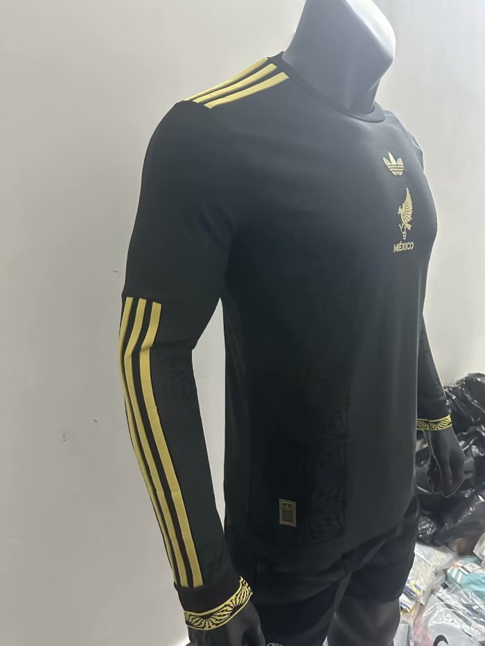 25-26 Mexico Black Special Edition Long sleeves Player Vesion Soccer Jersey