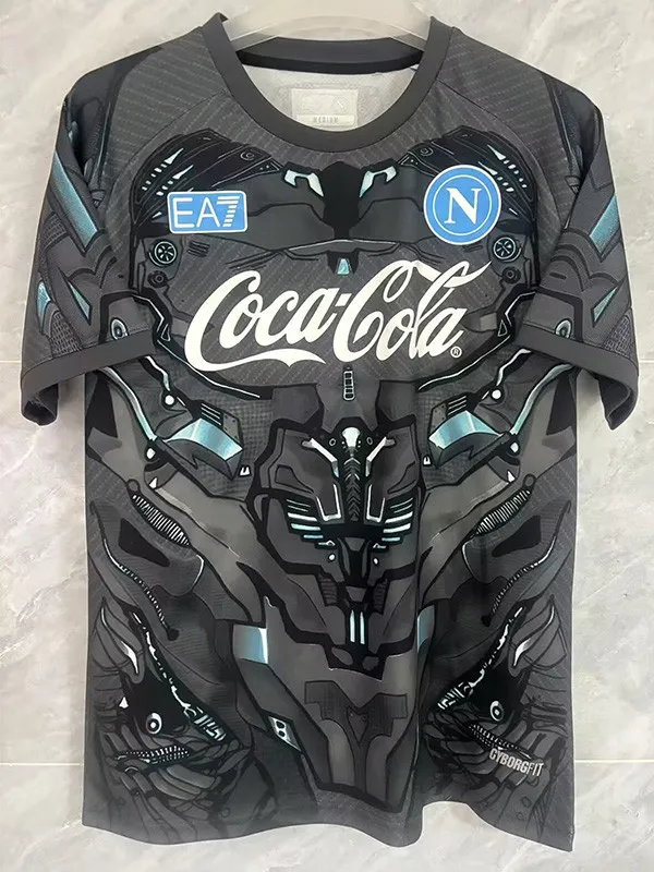 25-26 Napoli Black Grey Training Shirts