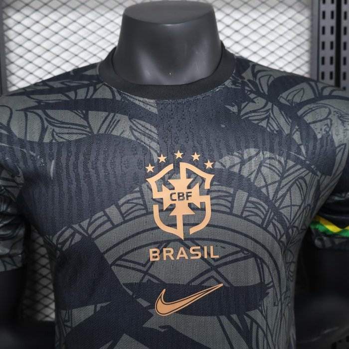 24-25 Brazil Black Special Edition Player Version Soccer Jersey