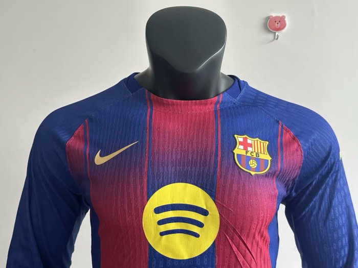 25-26 BAR Home Long Sleeve Player Version Soccer Jersey (长袖球员)