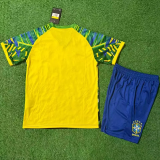 25-26 Brazil Yellow Green Special Edition Kids Soccer Jersey