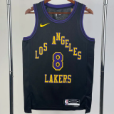 23-24 LAKERS BRYANT #8 Black City Edition Top Quality Hot Pressing NBA Jersey