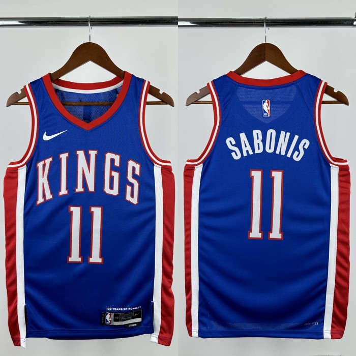24-25 Kings SABONIS #11 Blue City Edition Top Quality Hot Pressing NBA Jersey
