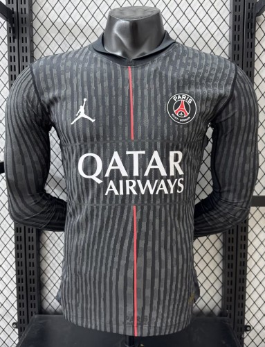 25-26 PSG Fourth Long Sleeve Player Version Soccer Jersey*长袖球员