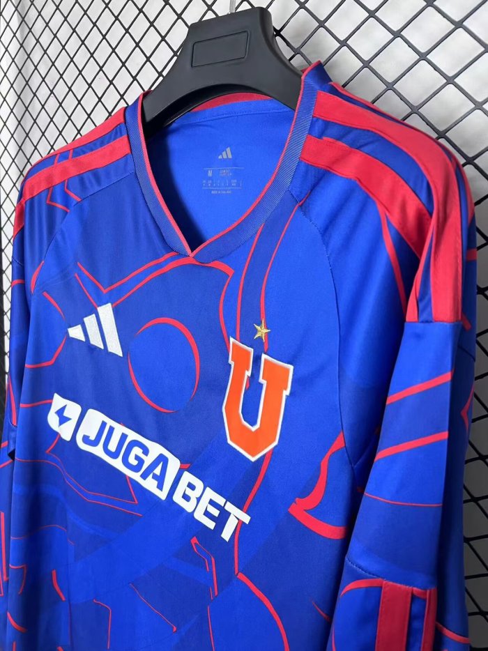 2026 Universidad De Chile Home Long Sleeve Fans Soccer Jersey