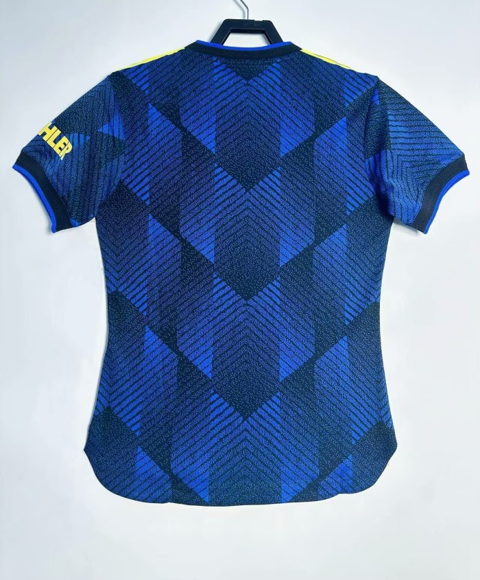 2021-2022 Man Utd Third Player Version Retro Soccer Jersey