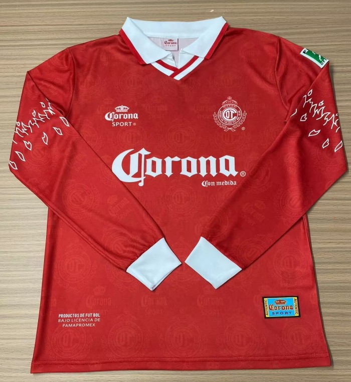 1996-1997 Toluca Home Long Sleeve Retro Soccer Jersey