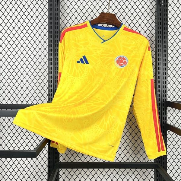 2026 Colombia Home Long Sleeve Kit S-4XL World Cup Cheap Football Jersey Wholesale