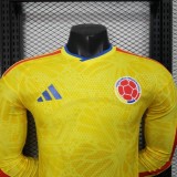 2026 Player Colombia Home Long Sleeve Kit World Cup S-3XL Football Jersey Wholesale