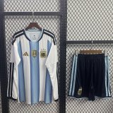 Argentina 2026 World Cup Home Long Sleeve Kid kit size 16-28