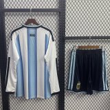 Argentina 2026 World Cup Home Long Sleeve Kid kit size 16-28